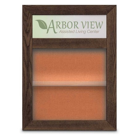 United Visual Products Outdoor Enclosed Combo Board, 48"x36", Gold Frame/White Porc & Forbo UVCB4836ODG-WHTPORC-FORBO
